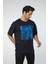 Baskılı Oversize Bisiklet Yaka T-Shirt 3