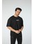 Baskılı Oversize Bisiklet Yaka T-Shirt 2