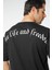 Baskılı Oversize Bisiklet Yaka T-Shirt 5