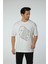 Baskılı Oversize Bisiklet Yaka T-Shirt 1