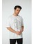 Baskılı Oversize Bisiklet Yaka T-Shirt 3