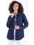 Klasik Yakalı Uzun Kollu Çıtçıt Kapama Detaylı Kadın Kot Gömlek Koyu Rins Denim Dört Mevsim 2