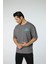 Baskılı Oversize Bisiklet Yaka T-Shirt 4