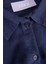 Kadın Jxjamıe Oversize Uzun Kollu Keten Gömlek 12269668 Lacivert 3