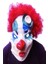 Kırmızı Renk Afro Bonus Peruklu Palyaço Lateks Et Maske (5047) 1
