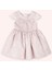 Kız Çocuk Pembe Fiyonk Detaylı Kumaşı Jakarlı Pembe Elbise 1