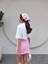 Pembe Mini Denim Etek 4