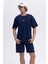 Pamuk Regular Fit Bisiklet Yaka Logolu T Shirt Erkek T Shirt EM391 1