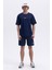 Pamuk Regular Fit Bisiklet Yaka Logolu T Shirt Erkek T Shirt EM391 2