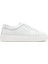 Erkek Beyaz Bağcıklı Kalın Tabanlı Deri Sneaker 25SFD7001FT 1