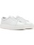 Erkek Beyaz Bağcıklı Kalın Tabanlı Deri Sneaker 25SFD7001FT 3
