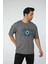 Baskılı Oversize Bisiklet Yaka T-Shirt 4