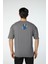 Baskılı Oversize Bisiklet Yaka T-Shirt 5