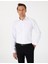 Erkek Beyaz Slim Fit Uzun Kollu Armürlü Gömlek 50307108-VR013 1