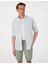 Erkek Haki Regular Fit Çizgili Uzun Kollu Gömlek 50307093-VR027 1