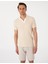 Erkek Bej Slim Fit Örme Dokulu Polo Yaka Tişört 50310162-VR011 1