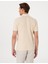 Erkek Bej Slim Fit Örme Dokulu Polo Yaka Tişört 50310162-VR011 5