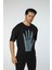 Baskılı Oversize Bisiklet Yaka - T-Shirt 2