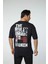 Baskılı Oversize Bisiklet Yaka T-Shirt 5