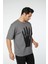 Baskılı Oversize Bisiklet Yaka - T-Shirt 4