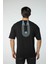 Baskılı Oversize Bisiklet Yaka - T-Shirt 5