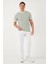Pamuklu Çizgili Regular Fit Bisiklet Yaka T Shirt Erkek T Shirt 5903005 4