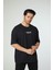 Baskılı Oversize Bisiklet Yaka T-Shirt 2