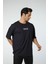 Baskılı Oversize Bisiklet Yaka T-Shirt 4