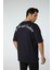 Baskılı Oversize Bisiklet Yaka T-Shirt 5