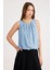 Önü Pileli Sıfır Kol Etek Ucu Lastikli Bluz 1