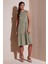 Regular Fit Kolsuz Midi Elbise Bayan Elbise 5869008 2