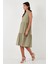 Regular Fit Kolsuz Midi Elbise Bayan Elbise 5869008 3