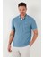 Pamuklu Slim Fit Şerit Detaylı Düğmeli Polo Yaka 4'lü Paket T Shirt Erkek T Shirt 5902118S4 4