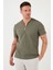 Pamuklu Regular Fit Yarım Fermuarlı Kolej Yaka 3'lü Paket T Shirt Erkek T Shirt 5902653S3 2