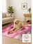 Pembe Turuncu Modern Desenli Halı, Kaymaz Tabanlı, Yıkanabilir, Toz Tutmaz, Canlı Renkli Tasarım 3