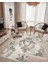 Klasik Damask Desenli Halı, Bej Gri Renk, Kaymaz Tabanlı, Yıkanabilir, Zarif Salon Dekoru Için 4
