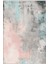 Pastel Renkli Modern Soyut Halı, Mint Yeşili Pudra Gri Renkler, Kaymaz Taban, Yıkanabilir Model 1