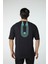 Baskılı Oversize Bisiklet Yaka - T-Shirt 5