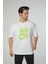 Baskılı Oversize Bisiklet Yaka T-Shirt 1