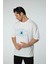 Baskılı Oversize Bisiklet Yaka T-Shirt 2