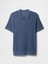 Erkek Mavi Polo Yaka Ribana T-Shirt 2