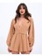6528 Tulum Elbise-Camel 1