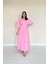Pembe Pileli Uzun Elbise 2