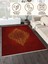 Makinede Yıkanabilir Kaymaz Halı – Osmanlı Desenli Bordo Altın | Dar Alanlara Uygun | 80 x 150 5