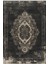 Eskitilmiş Siyah Vintage Medallion Halı – Bej ve Siyah Detaylı, Yıkanabilir, Kaymaz Tabanlı 1