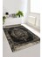 Siyah Eskitme Desenli Halı – Yıkanabilir, Kaymaz, Evcil Hayvan Dostu, Klasik Stil 3