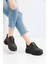 Kadın Siyah Spor Ayakkabı 6 Cm Yüksek Rahat Air Taban Günlük Sneaker X401 3