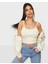 15269908 Askili 5 Dugme Bayan Body - Krem 1
