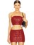Kadın Payet Straplez Croptop 1