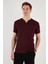 Pamuklu Düğme Detaylı Slim Fit V Yaka 3'lü Paket T Shirt Erkek T Shirt 5902122S3 3